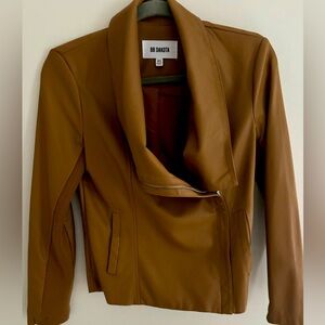BB Dakota Camel leather motto jacket xs